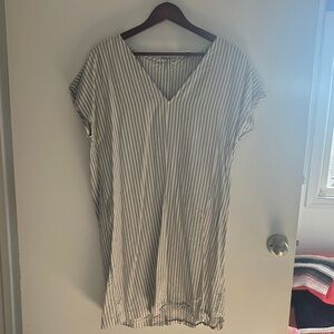 Striped V-Neck Women's Dress